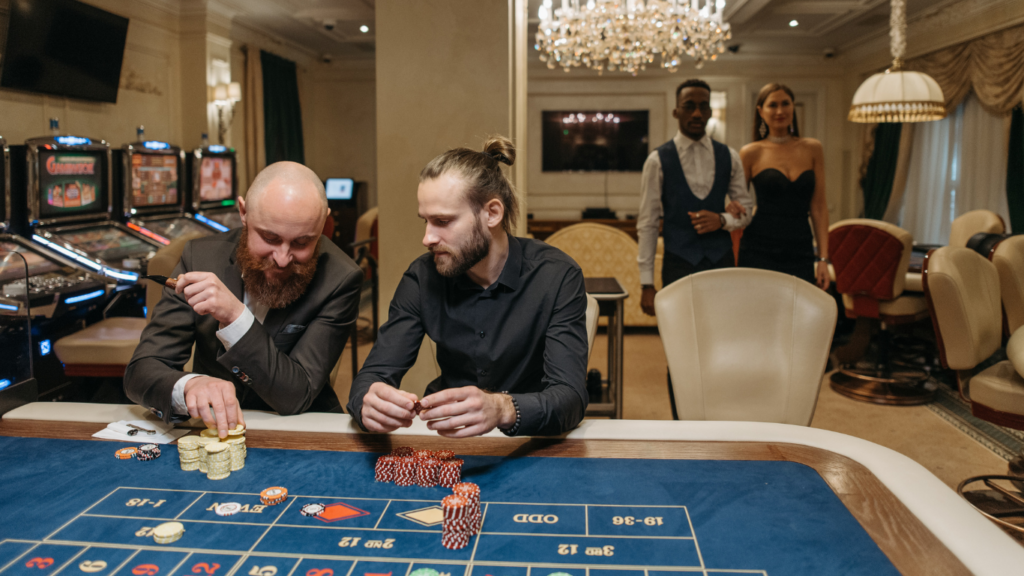 Gamblers playing roulette