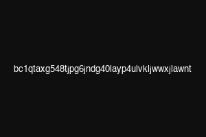 bc1qtaxg548tjpg6jndg40layp4ulvkljwwxjlawnt